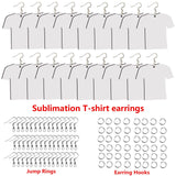 AiDiYGECO 144 Pcs Sublimation Earring Blanks Jewelry Earrings Wood MDF Sublimation Football Shirt Earrings Double-Sided with Earring Hooks and Jump Rings DIY Sublimation Earring Blank Bulk (Jersey) AiDiYGECO