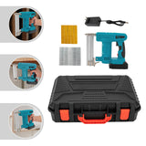 2-in-1 Nail Gun, Nail Gun with 20V 1.5Ah Battery & Charger, Electric Nail Gun with 1000Pcs Staples and Nails, for Home Improvement & Woodworking (Blue) TFCFL