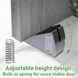 Large Door Stopper - Metal Door Wedge, Tall Door Stopper, Spring Rubber for Extra Strong Grip (Silver, 1 Pack) MAOBUYOU