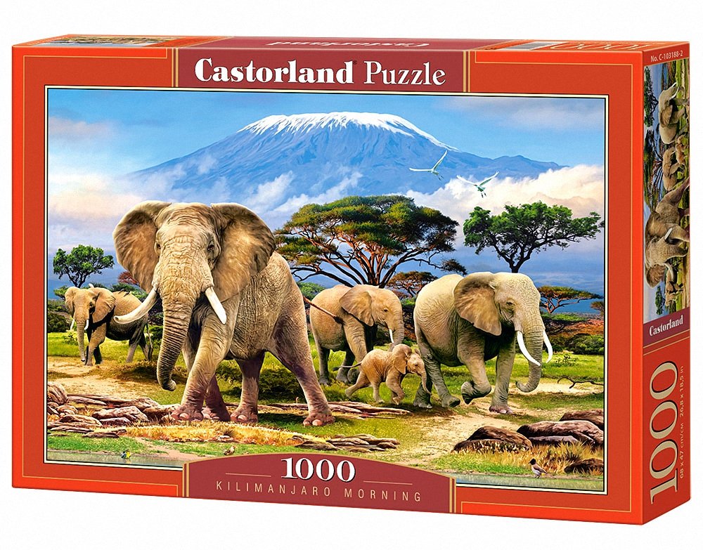 Castorland C-103188 Hobby Panoramic Kilimanjaro Morning Jigsaw Puzzle, 1000 Pieces Set, Multi Castorland