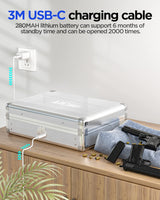 AICase Gun Safe for Pistols,Quick-Access Pistol Safe for Multiple Handguns with Biometric Fingerprint Lock/Morse Code, Smart Handgun Safe Gun Lock Box for Home Bedside Nightstand Car_1 AICase