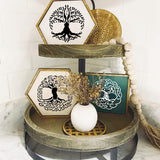 Small Stencils for Painting on Wood Reusable, 3 Inch Reusable Stencil for Craft Ornament Paint Template Stencils for Wall Card Rock Wood Signs Coasters Canvas Home Decor(Tree) Hosomono