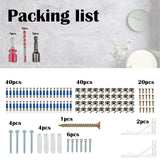 Pmnianhua 41'' Wall Mounted Floating Desk with Storage Shelves - Space Saving Workstation in Greyish White Pmnianhua