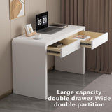 Dongge White Computer and Gaming Desk with Drawers.Home Office desks for Bedroom.Wooden Kids' Writing Table.Three-Layer Lacquered Thick Wooden Board Work Desk That can be Used as a Vanity(Z-101) Dongge