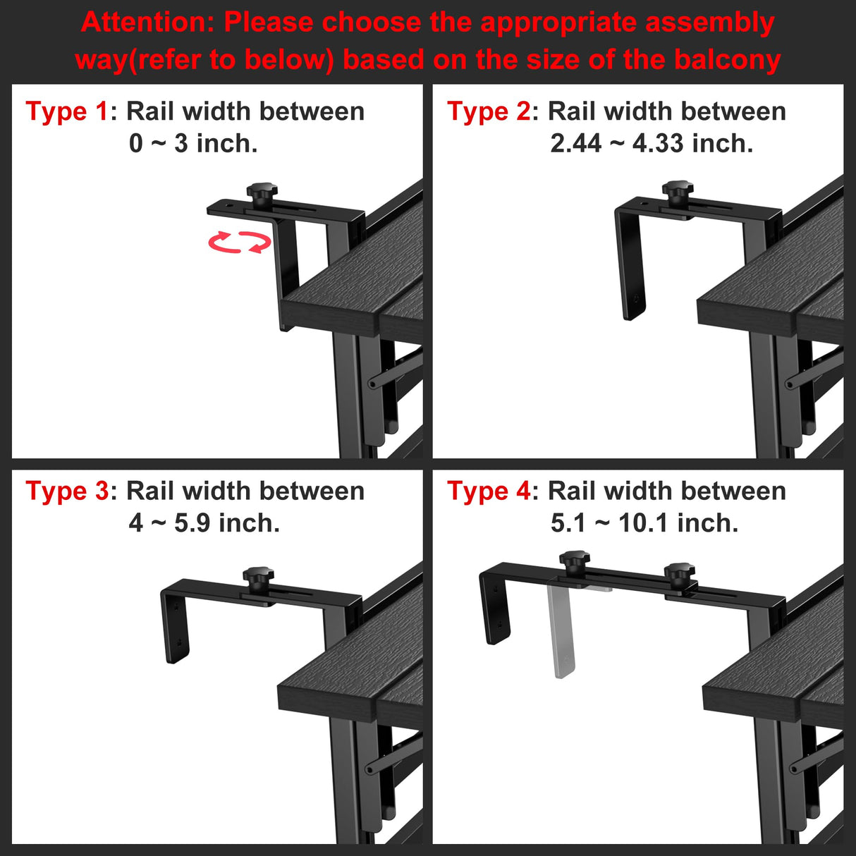 GDLF Upgraded Balcony Table Outdoor Patio Bar Table with Durable Composite Tabletop Aluminum Alloy Frame Hanging Folding Adjustable with Removable Ice Bucket, Easy Assembly (10Mins),43.5" L GDLF