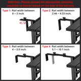 GDLF Upgraded Balcony Table Outdoor Patio Bar Table with Durable Composite Tabletop Aluminum Alloy Frame Hanging Folding Adjustable with Removable Ice Bucket, Easy Assembly (10Mins),43.5" L GDLF