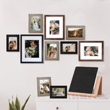 SESEAT Picture Frames Collage, Gallery Wall Frame Set with 11x14 8x10 5x7 4x6 Frames in 3 Different Finishes, Set of 10 SESEAT