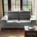71.25" Modern Couches for Living Room, Deep Seat Sofa with 8” Cushion, Comfy 2-Seater Chenille Loveseat with Convertible Armrest, Removable Sofa Cover, High Leg(Light Gray) Upvilla