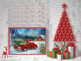 Apomelo Diamond Art Painting Kit Christmas Tree Vintage Truck Diamond Art Christmas DIY Diamond Picture Kit for Adults,Christmas Eve,12 * 16 inches Apomelo