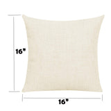 JUSTRY 4 PCS Sublimation Blanks Linen Pillow Cases 16 x 16 Inch Cushion Cover Throw Pillow Covers for Chair Sofa Vinyl HTV with Invisible Zippers DIY Blanks Pillow Case No Pillow Insert JUSTRY