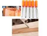 LBY 5 Sizes Wood Chisel Set, 6/8/10/12/14mm(.24''/.31''/.39''/.47'') Woodworking and Carving Chisels Assortment Kit LBY