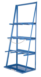 Vestil VBR-9 Steel Vertical Bar Rack 39.375 x 24.125 x 84 3,000 Lb. Capacity Blue Vestil