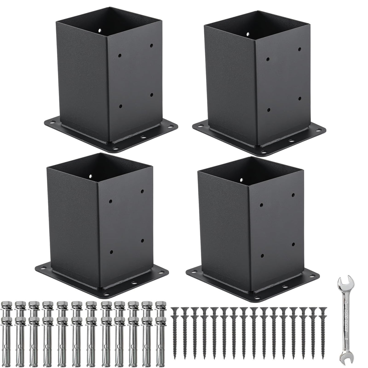 Nrspp 4x4 Post Base, 4 Sets Post Anchor, (Inner Size 3.6