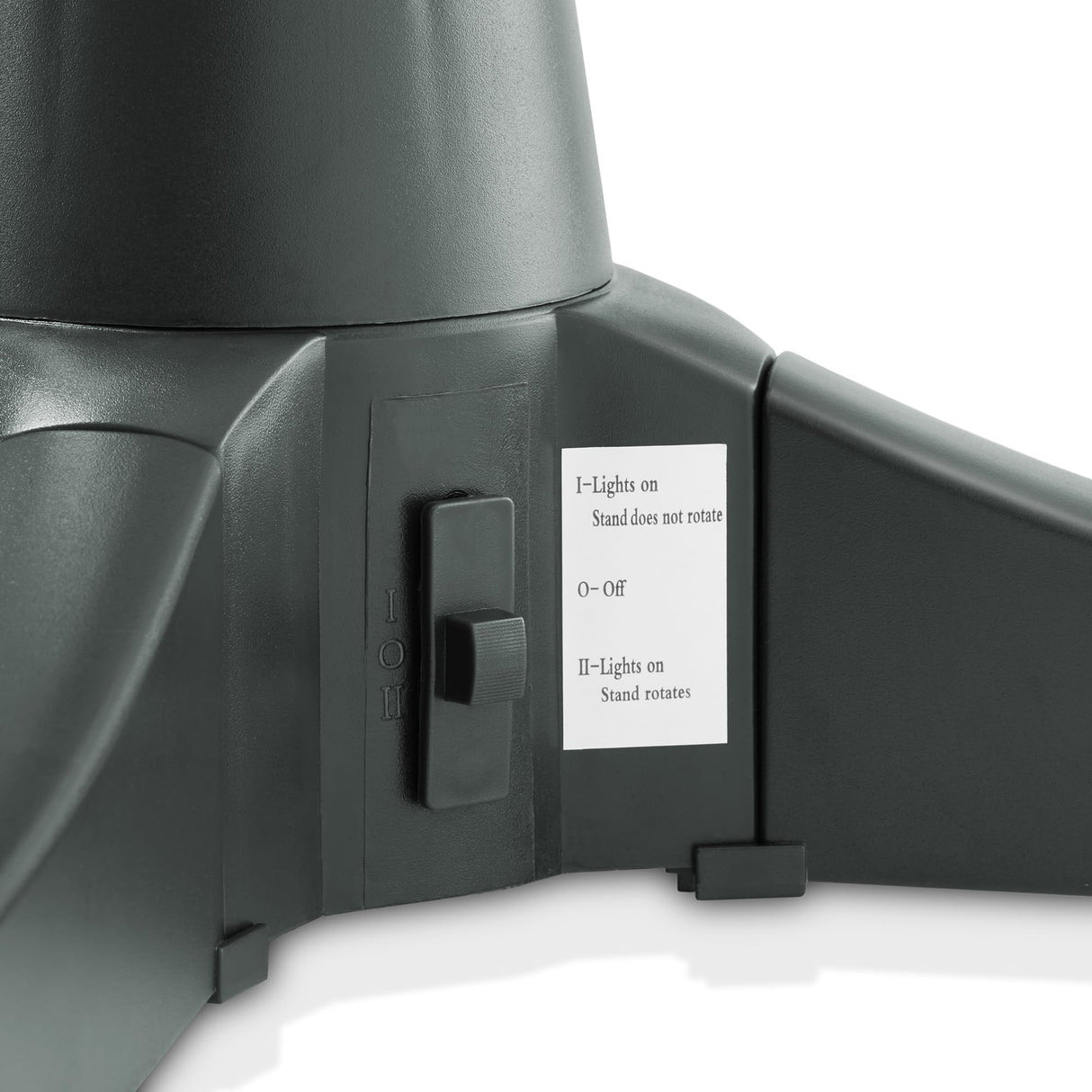 Casafield 360-Degree Rotating Christmas Tree Stand - Adjustable Revolving Base for Up to 7.5 FT Artificial Tree with 3 Built-in Electrical Outlets, Green Casafield