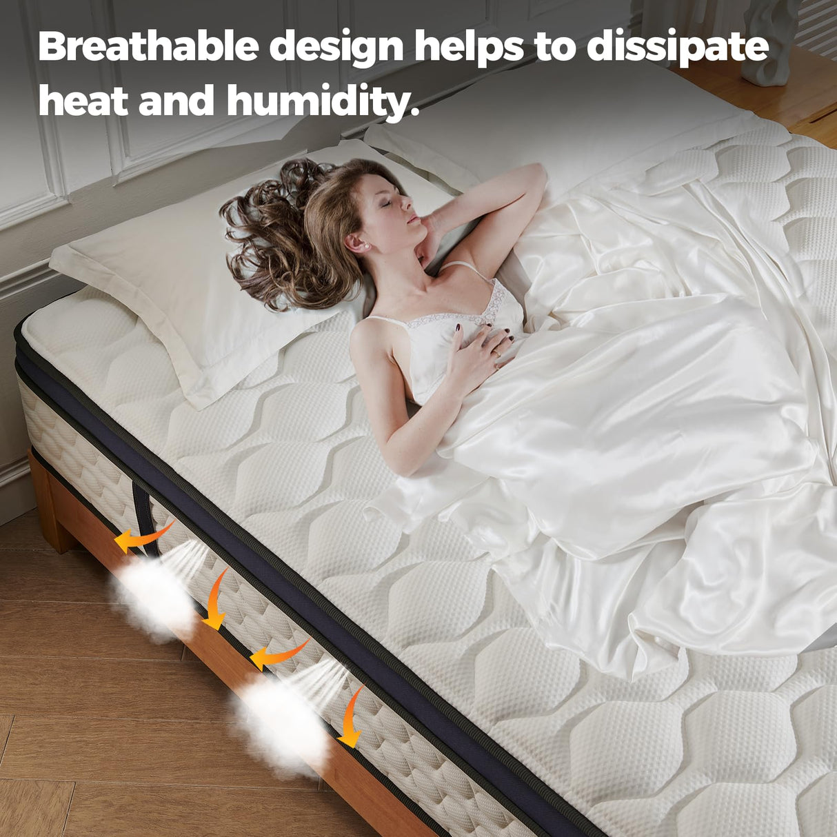 KauRelax 14 Inch King Size Mattress, Gel Memory Foam Mattresses,Hybrid King Mattress in a Box,Motion Isolation Individually Wrapped Pocket Springs,Pressure Relief,CertiPUR-US Certified,Medium Firm KauRelax