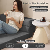 JUIKURY Folding Sofa Bed, Convertible Sleeper Chair with Pilow Foldable Matress, 2 in 1 Pull Out Loveseat Sofa Portable Fold Out Chair Bed Comfy Floor Couch Lounge for Living Room Bedroom,Grey,Full JUIKURY