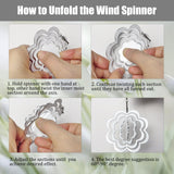 WindMage 12 Pack 3inch Sublimation Wind Spinner Blanks 3D Aluminum Metal Wind Sculpture Kinetic Spinners for Yard Garden Indoor Art Ornaments Xmas Hanging Decoration (Flower) WindMage