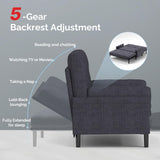 homeokay Convertible Queen Sleeper Sofa Bed Couch, with Pull-Out Feature, 5 Adjustable Backrest Positions, Removable Armrests, Ottoman, and Storage for Living Room(Gray) homeokay