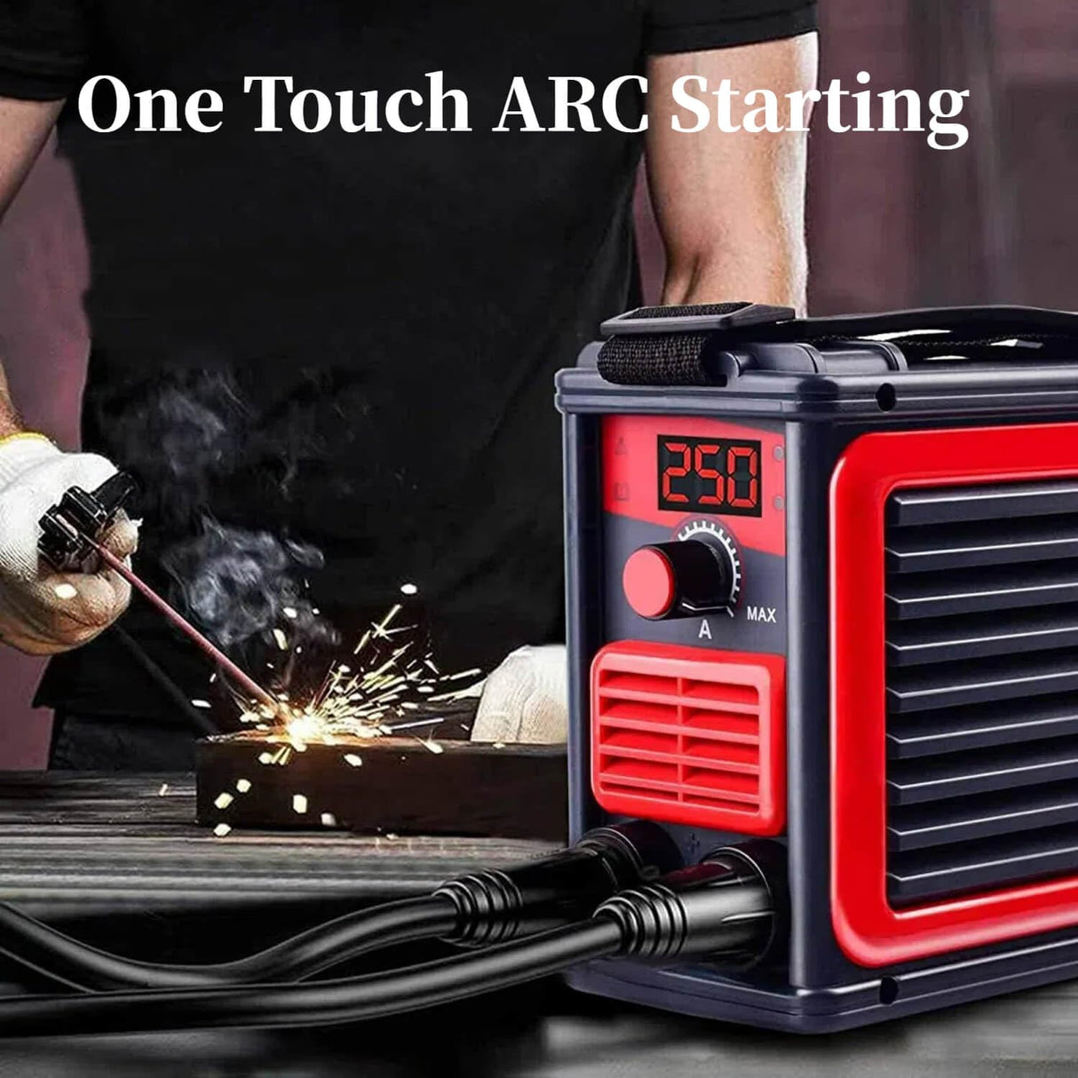 Wrdlosy 250A 110V Welding Machine, Portable Welder Machine, IGBT Digital Display LCD Stick Welder, Home DIY Arc Welder, Hot Start Arc Force Anti-stick Mini Welder WRDLOSY