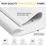 ChrisDowa Cordless Blackout Roller Shades for Windows, Thermal Insulated UV Protection Pull Down Shades, Total Blackout Window Blinds for Home, Office, Bedroom, Door (35" W x 72" H, White) ChrisDowa