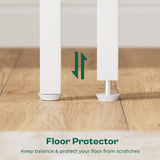 Huuger Nightstand Set of 2, Night Stand with Fabric Drawer, Mesh Shelf, Side Table with Storage, Fabric Drawer Dresser, Open Shelf, Metal Frame, Bedroom, White Huuger