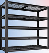 PrimeZone 72" H X 48" W X 18" D Heavy Duty Garage Shelving 5 Tier 2500 LBS Storage Shelves Adjustable Industrial Metal Wire Shelf Unit for Garage,Basement,Pantry,Warehouse,Commercial PrimeZone