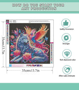 Lophomie Diamond Art Kits for Adults, 5D DIY Wolf Diamond Painting Kits for Adults Beginners, Diamond Dots Kits Gem Arts Crafts for Home Wall Decor 14x14 Inch Lophomie