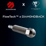 Microswiss FlowTech - Diamondback Nozzles - Polycrystalline Solid Diamond Tip 3D Printer Nozzles - Wear Resistant - Made in USA (.4mm) Micro-Swiss