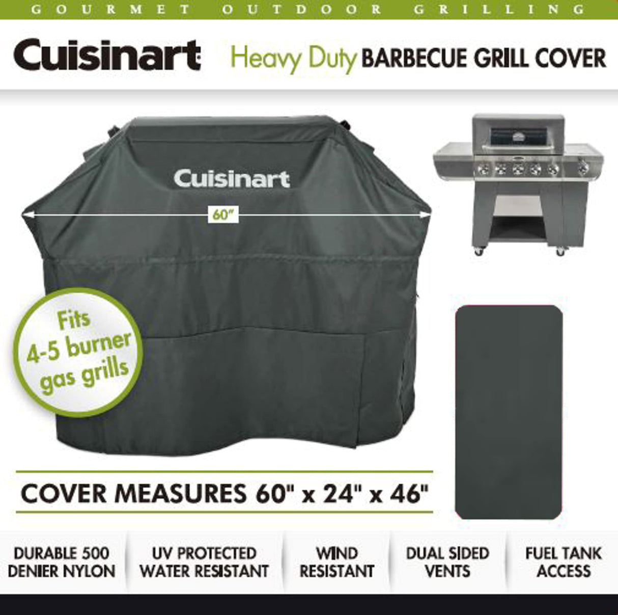 Cuisinart CGWM-040 Heavy-Duty 4-5 Burner Gas Grill Cover, 60 x 24 x 46 Cuisinart