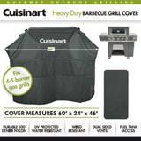 Cuisinart CGWM-040 Heavy-Duty 4-5 Burner Gas Grill Cover, 60 x 24 x 46 Cuisinart