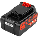 Futurebatt [1Pack] 6.0Ah HIGH OUTPUT Long-lasting 20V Lithium Battery for Black and Decker 20 VOLT LB20 LBX20 LBXR20 LBXR20B LBXR2020 LBX4020 LB2X4020 LST220 Tool Battery Futurebatt