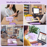 MUNBYN Bluetooth Thermal Label Printer, 130B Wireless 4x6 Shipping Label Printer for Shipping Packages Small Business Office or Home, Compatible with iPhone Android iPad Windows macOS Chrome Etsy eBay MUNBYN