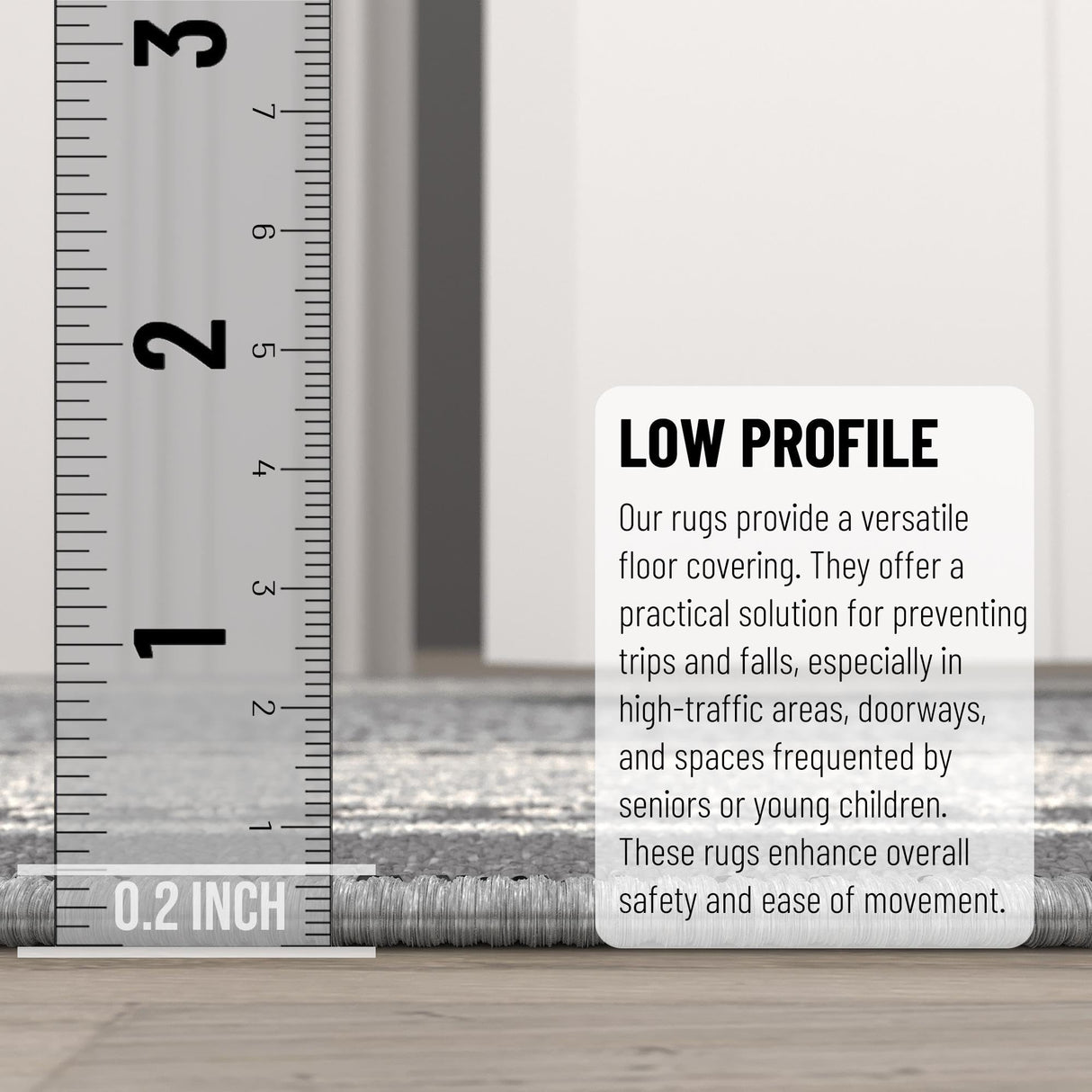 Machine Washable Bordered Design Non-Slip Rubberback 3x10 Traditional Runner Rug for Hallway, Kitchen, Bedroom, Living Room, 2'7" x 9'10", Light Gray Ottomanson