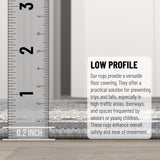 Machine Washable Bordered Design Non-Slip Rubberback 3x10 Traditional Runner Rug for Hallway, Kitchen, Bedroom, Living Room, 2'7" x 9'10", Light Gray Ottomanson