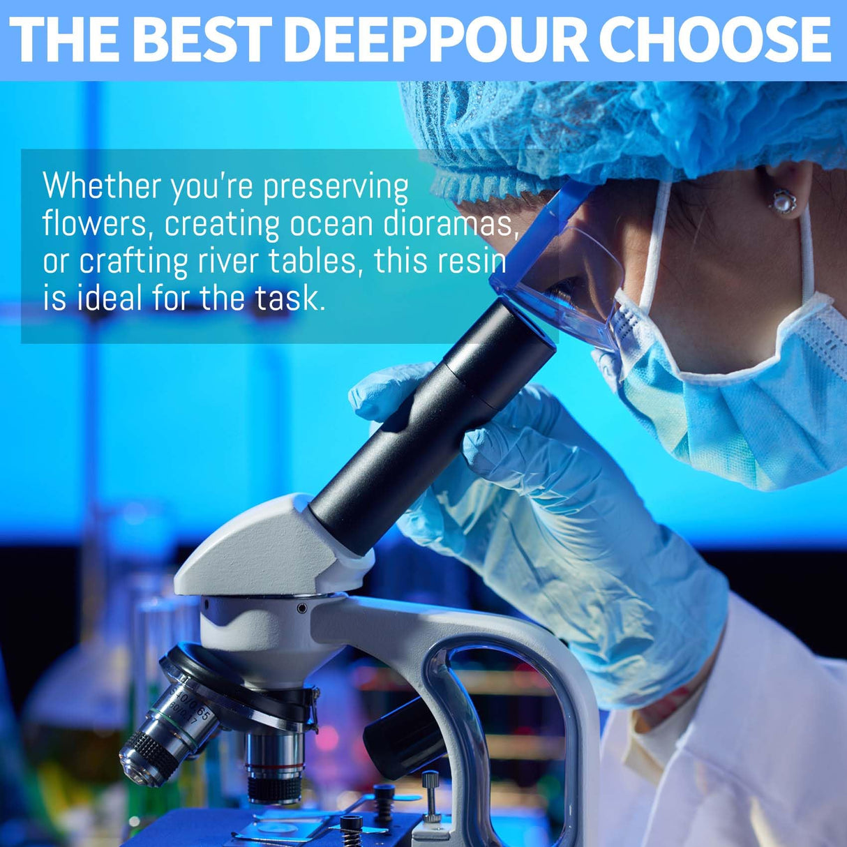 Deep Pour Epoxy Resin, 1.5 Gallon 2-4" Pour Depths Epoxy Resin Kit Crystal Clear High-Gloss No Bubble Self Leveling for DIY Molds Wood River Table Flower Preservation Top Mold Crafts Mix 2:1 Ratio Myqiuf