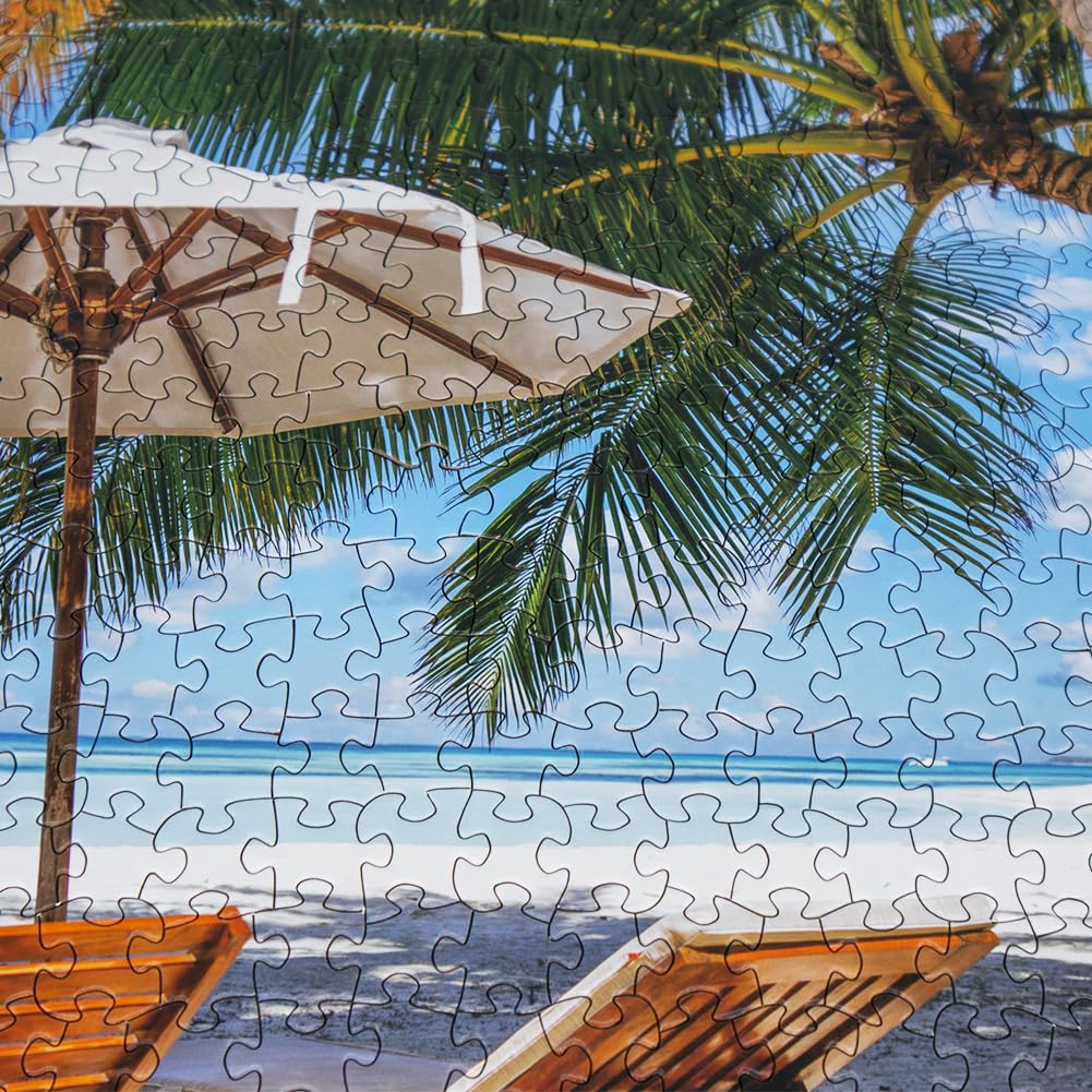 BEDUKE Jigsaw Puzzles for Adults 1000 Pieces Thick Sturdy 1000 Piece Puzzle Beach Precise Interlocking Family Game Age 14+ BEDUKE
