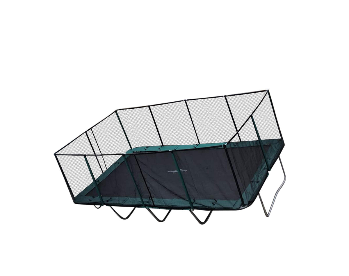 Galactic Xtreme Commercial Grade Rectangle Trampoline - 10x20 Gymnastics Trampoline with Net Enclosure - Heavy Duty 750lbs Jumping Capacity Best Trampoline USA