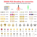 Redtwo 30000 Pcs Clay Beads Bracelet Making Kit, 9 Boxes 192 Colors Friendship Bracelet Kit Flat Polymer Heishi Beads for Jewelry Making, Crafts Gift for Girls Ages 6-12 Redtwo