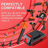 3000mAh 20V Replacement for Black and Decker Battery LBXR20 Max Lithium ion LB20 LBX20 LST220 LBXR2020-OPE LBXR20B-2 LB2X4020,2-Pack VANTTECH