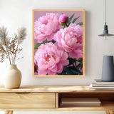 MAXBYE Pink Peony Paint by Numbers for Adults, Flower Paint by Number on Canvas Without Frame, DIY Easy Oil Painting for Home Wall Decor Gift 12x16inch MAXBYE