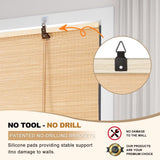 BAYUE Outdoor Bamboo Roller Blinds - Versatile Sun Shade with Waterproof Design for Privacy and Ease of Installation BAYUE