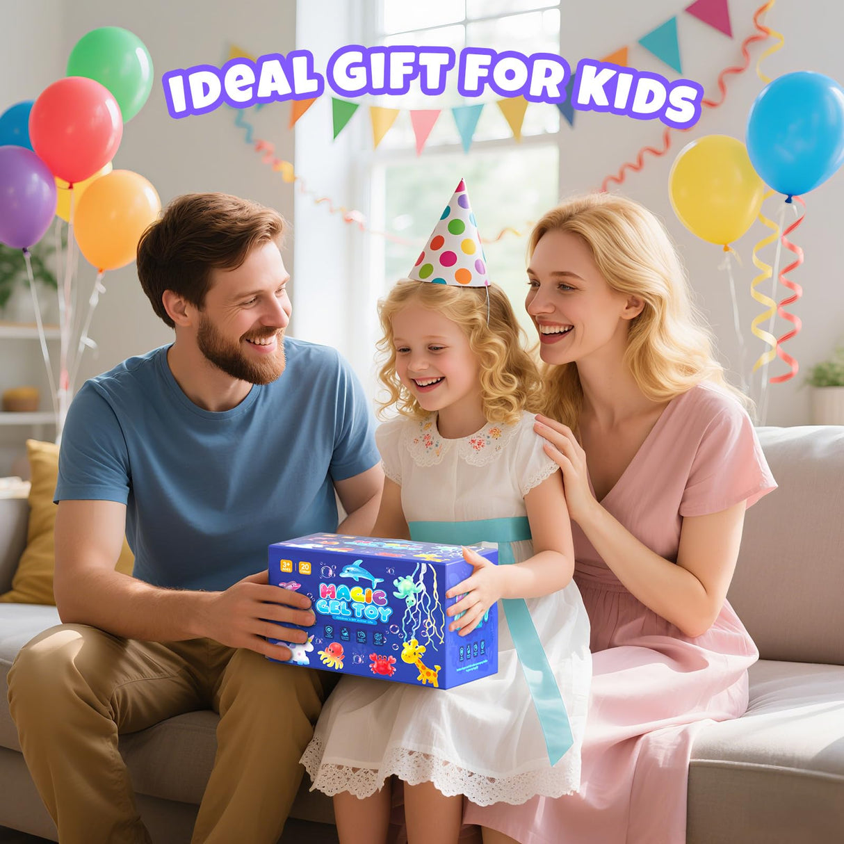 Joyfresh Magic Gel Water Pets Water Elf Toy Kit Squishy Maker with 20 Colors Gel, DIY Fairy Craft for Kids Ages 4-8, Squishy Making Kit Creative STEM Gift with with 20 Magic and 16 Shape Molds Joyfresh