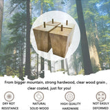 Furniture Legs Sofa Couch Leg Replacement Parts Table Feet Solid Wood Replace Legs 4 inch DIY for Desk Cabinet Bench Dresser Loveseat Chair Ottoman Bookcase Trapezoid Set of 4 (4 inch, Log stain) ANJUREN
