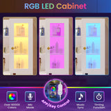 HAUOMS White Makeup Vanity with Lights Vanity Desk with Mirror, Large Vanity Table Set with Drawer Dresser, Charging Station & RGB Cabinets, Makeup Table with 5 Drawers and Storage Shelves, White HAUOMS