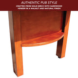 Hathaway Merlot 12-ft Shuffleboard Table for Family Game Rooms with Butcher Block Playing Surface, Reinforced Legs with Levelers, 8 Pucks, Table Brush and Wax, Walnut Hathaway