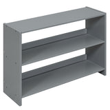 Bellemave Twin Low Loft Bed with Movable Shelves, Chalkboard, and Storage - Gray Bellemave