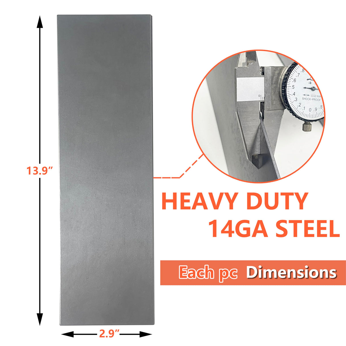 Heavy Duty Steel Charcoal Offset Smoker Tuning Plates, Heat Deflector Tuning - 7-Pack, Great Accessories for Oklahoma-Joe Highland Offset Smoker and More Pumdut