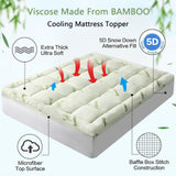 Premium Viscose Made from Bamboo California King Size Mattress Topper for Back Pain, Quilted Fitted Extra Thick Mattress Pad,Pillow Top Mattress Cover with Deep Pocket Up to 21 Inches（72 * 84inch） PATSBA