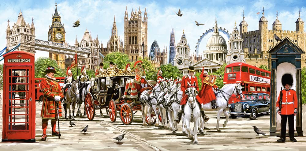 CASTORLAND 4000 Piece Jigsaw Puzzles, Pride of London, Great Britain, Iconic Monuments of London, Adult Puzzles, Castorland C-400300-2 Castorland
