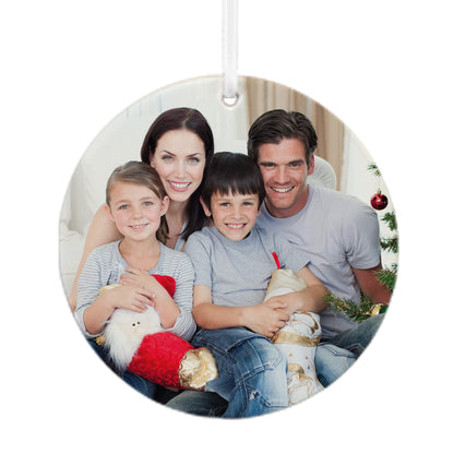 Let's Make Memories Personalized Photo Ornament - Customize with Photo - Round Keepsake Ornament for 2023 - WoodArtSupply